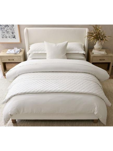 Pottery Barn Belgian Flax Linen Bedding - view 2, White