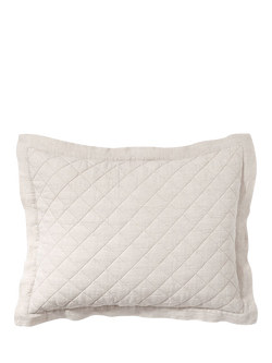 Pottery Barn Belgian Flax Linen Diamond - view 2, Flax