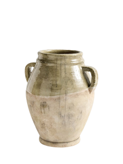 Pottery Barn French Pot Terracotta Vase, H22cm, Sage, Sage