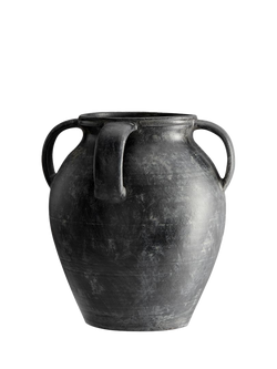 Pottery Barn Joshua Earthenware Vase, H36cm, Black