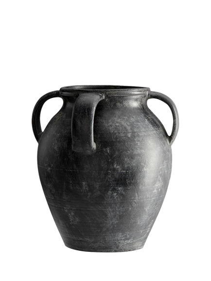 Pottery Barn Joshua Earthenware Vase, H36cm, Black