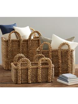 Pottery Barn Beachcomber Seagrass Low Basket, Natural - view 2, Natural