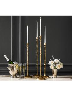 Pottery Barn Normandie Pillar Candle Holder - view 2, Brass