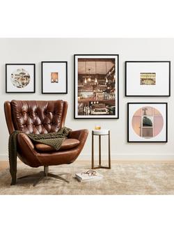 Pottery Barn Square Wood Photo Frame & Mount Set, Black - view 2, Black