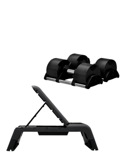 MAGIC AI Dumbbells and Bench Bundle, Black