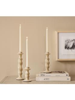 Pottery Barn Arnella Candle Holder, Natural, Large - view 2, Natural