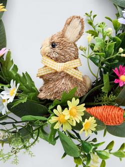 John Lewis Straw Bunny Wreath, Dia.40cm - view 2, Multi