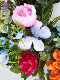 John Lewis Bright Floral Wreath, Dia.45cm - view 2, Multi