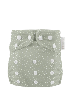 Modern Cloth Nappies Reusable Nappy, Sage Spot, Newborn, Sage Spot