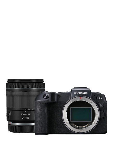 Canon EOS RP Compact System Camera with RF 24-105mm IS STM Lens, 4K Ultra HD, 26.2MP, Wi-Fi, Bluetooth, OLED EVF, 3" Vari-Angle Touch Screen, Black - view 2, Black