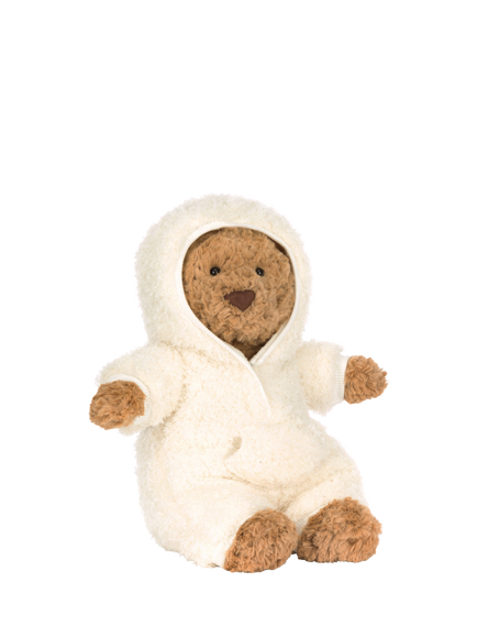 Jellycat Bartholomew Bear All-In-One Outfit Soft Toy, Brown/Cream