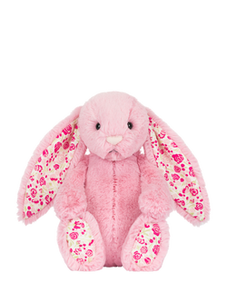 Jellycat Blushkin Blossom Luxe Bunny Soft Toy - view 2, Pink Multi