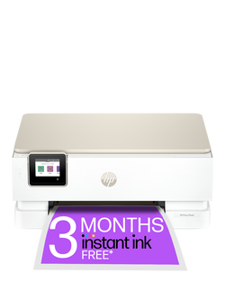 HP ENVY Photo 7230 All-in-One Wireless Printer, HP Instant Ink Compatible, White, White