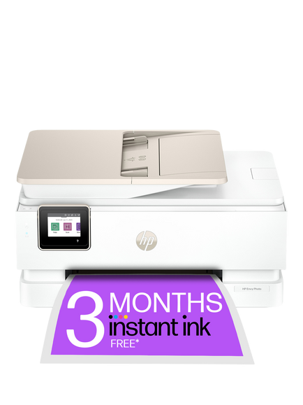 HP ENVY Photo 7930 All-in-One Wireless Printer, HP Instant Ink Compatible, White, White