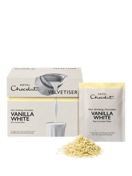 Hotel Chocolat Vanilla-White Hot Chocolate Sachets, 310g, Multi