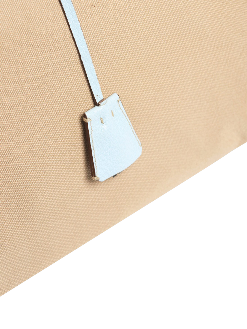 Product image 9 of 10, which shows Pre-loved Prada Canvas Silver Hardware Top Handle Bag, Blue
