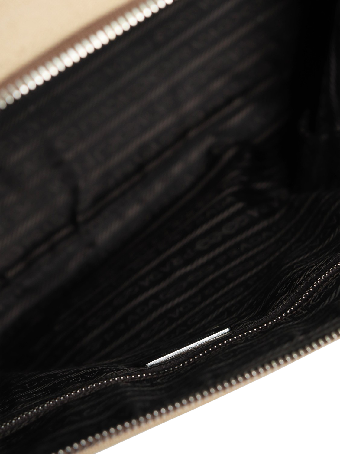 Product image 10 of 10, which shows Pre-loved Prada Canvas Silver Hardware Top Handle Bag, Blue