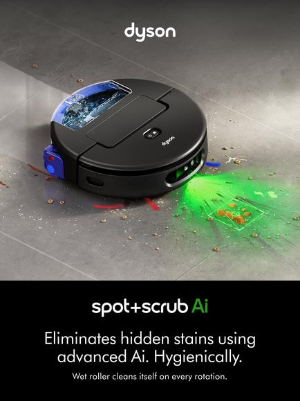 Dyson Spot+Scrub AI Robot Vacuum Cleaner, Black - view 2, Black