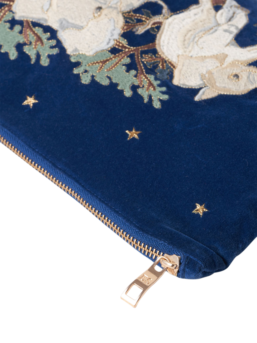 Product image 3 of 5, which shows Elizabeth Scarlett Baby Elephant Pouch, Navy
