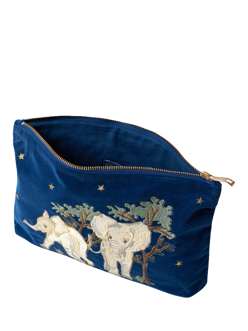 Product image 4 of 5, which shows Elizabeth Scarlett Baby Elephant Pouch, Navy