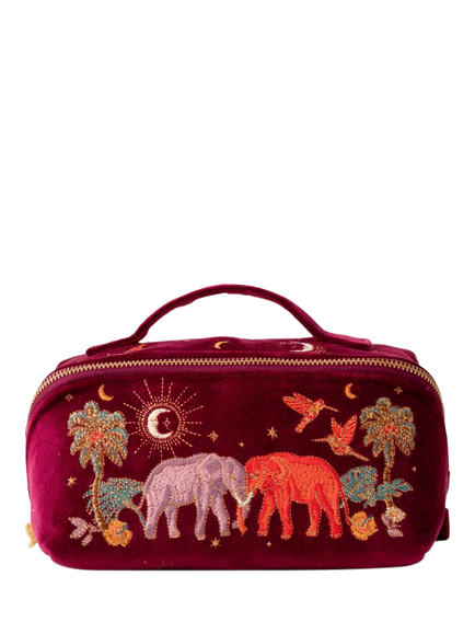 asian elephant print travel makeup bag Buy Cotton Canvas Portable Pouch (1 Pc, Black, 10x6 Inches) these bags are as practical as they are beautiful Elizabeth Scarlett Makeup Bags |