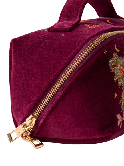 Elizabeth Scarlett Enchanted Elephant Flat Lay Makeup Bag, Ruby - view 2, Ruby
