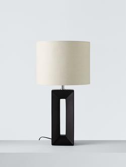 Amani Tall Block Table Lamp, Black - view 2, Black