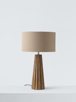 John Lewis Vallei Cone Table Lamp, Mangowood - view 2, Mangowood
