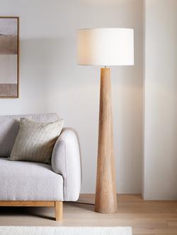 John Lewis Fayola Floor Lamp, Mangowood - view 2, Mangowood