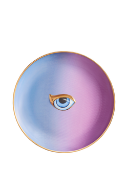 L'OBJET Lito Porcelain Plate, 13cm, Blue/Pink, Blue/Pink