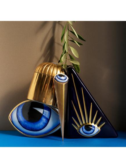 L'OBJET Lito Porcelain Bookend, Blue/Black - view 2, Blue / Black