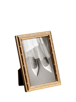 L'OBJET Stars Photo Frame with Swarovski Crystals, Gold Plated - view 2, Gold