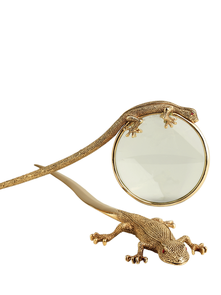 L'OBJET Gecko Magnifying Glass, Gold - view 2, Gold
