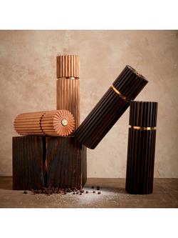 L'OBJET Ionic Carved Wood Salt & Pepper Mills, Set of 2, Oak - view 2, Oak