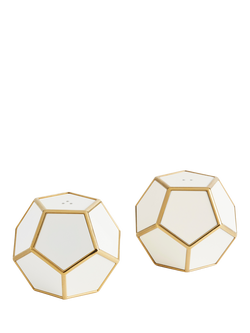 L'OBJET Pentagon Brass Salt & Pepper Shakers, Set of 2, Gold Plated, Gold
