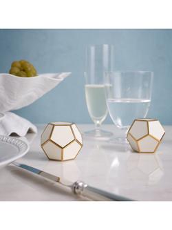 L'OBJET Pentagon Brass Salt & Pepper Shakers, Set of 2, Gold Plated - view 2, Gold