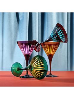 L'OBJET Martini Cocktail Glasses, Set of 4, 250ml, Multi - view 2, Multi