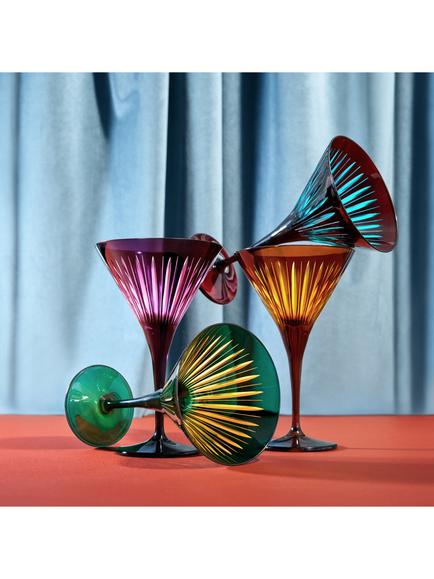 L'OBJET Martini Cocktail Glasses, Set of 4, 250ml, Multi - view 2, Multi
