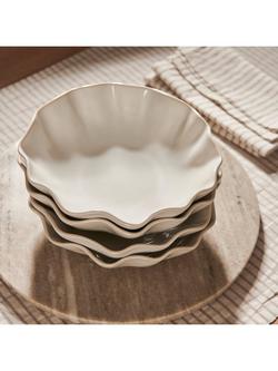 Neptune Sennen Stoneware Pasta Bowl, 22.5cm, White - view 2, White
