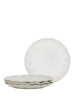 Neptune Sennen Stoneware Dinner Plate, 28cm, White, White