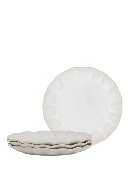 Neptune Sennen Stoneware Dinner Plate, 28cm, White, White