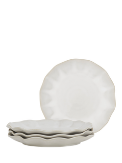 Neptune Sennen Stoneware Side Plate, 22cm, White, White