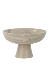 Neptune Malborough Footed Marble Bowl, 28cm, Natural