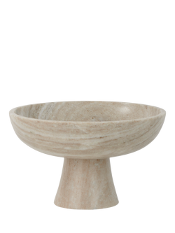 Neptune Malborough Footed Marble Bowl, 28cm, Natural, Natural
