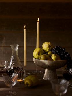 Neptune Malborough Footed Marble Bowl, 28cm, Natural - view 2, Natural