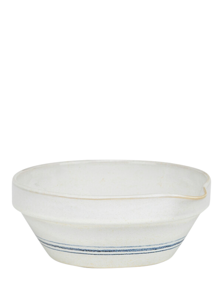 Neptune Melbury Medium Stoneware Mixing Bowl, Natural/Navy, Natural