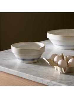 Neptune Melbury Small Stoneware Mixing Bowl, Natural/Navy - view 2, Natural