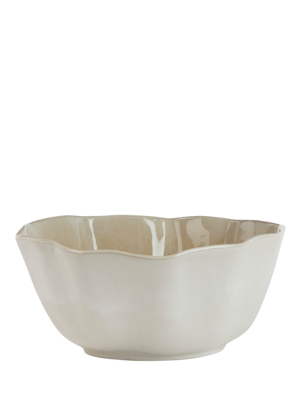 Neptune Sennen Stoneware Salad Bowl, 26.5cm, White, White