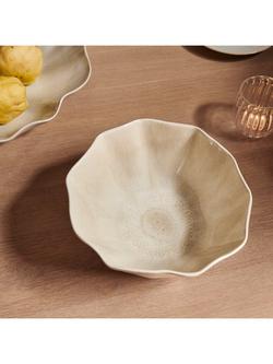 Neptune Sennen Stoneware Salad Bowl, 26.5cm, White - view 2, White