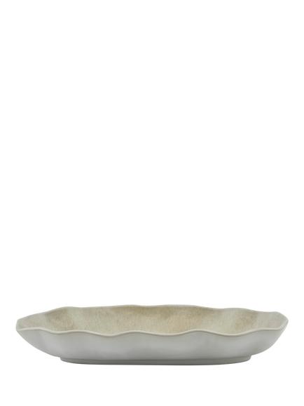 Neptune Sennen Stoneware Oblong Bread Platter, 24cm, White, White